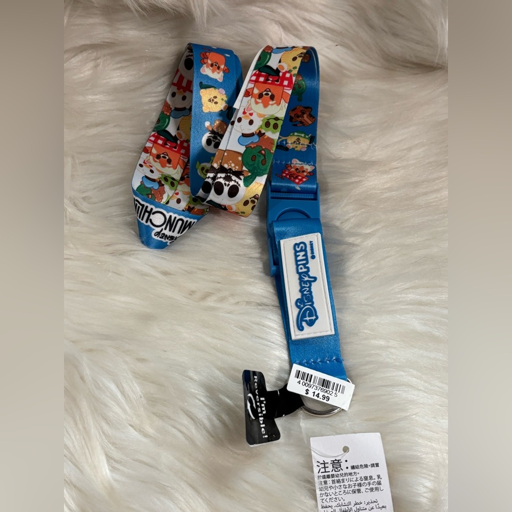 Disney Munchling Reversible Pin Lanyard NWT